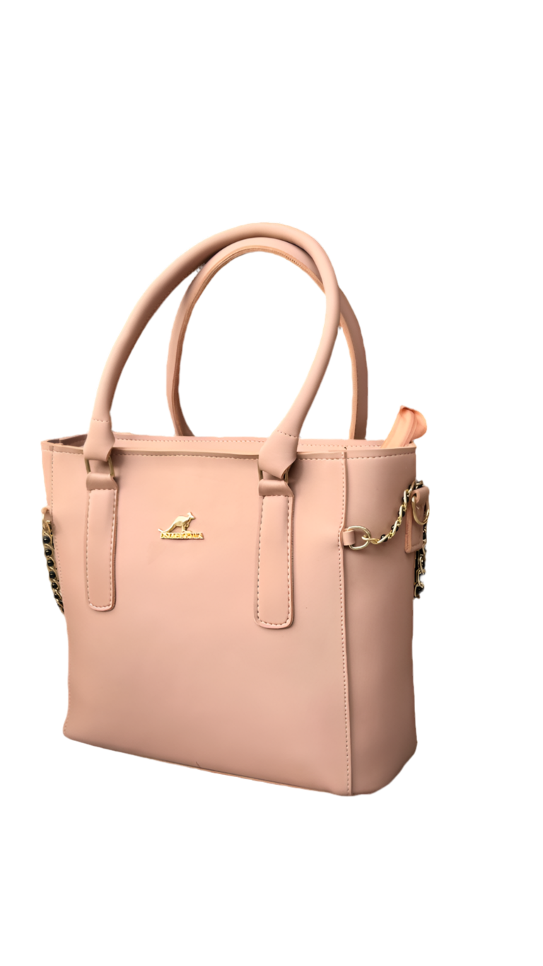Elegant Nude Pink Shoulder Tote Bag for Women 🌸