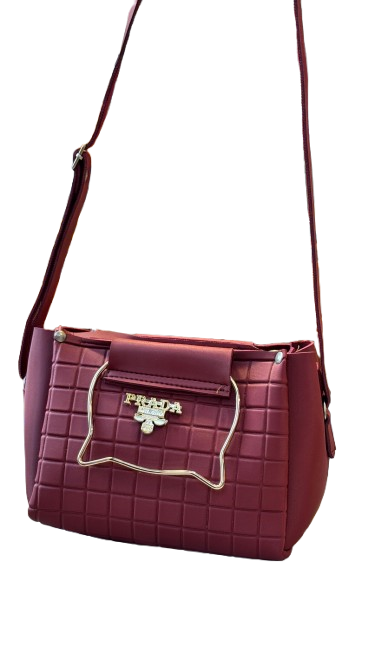 Elegant Red Patterned Clutch – Luxury Prada Inspired Design