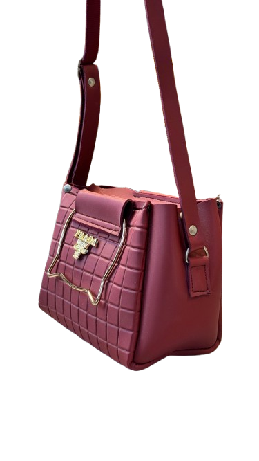 Elegant Red Patterned Clutch – Luxury Prada Inspired Design