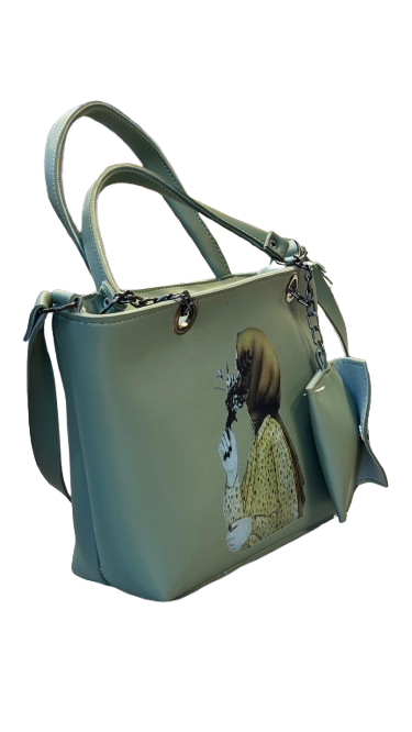 Elegant Printed Handbag – Modest Art Style