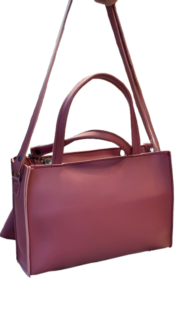 "Charming Floral Whimsy 👜: Dusty Rose Handbag with Artistic Clock Detail "
