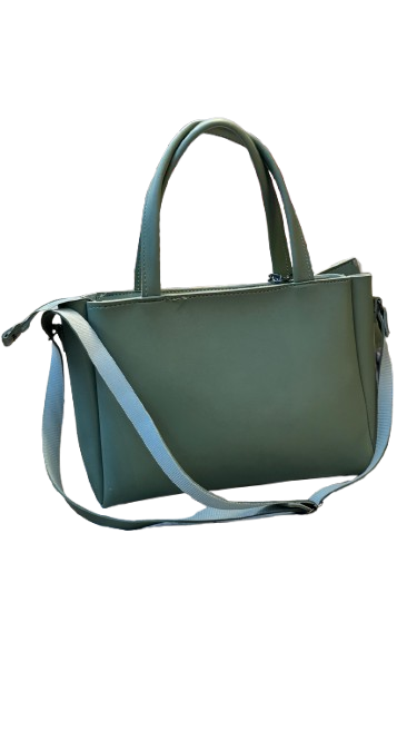 "Olive Green Gucci Handbag with Turquoise Flower Charm 👜💚"