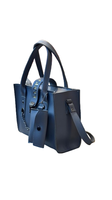 "Gray Gucci Handbag with Gold Accents 👜"