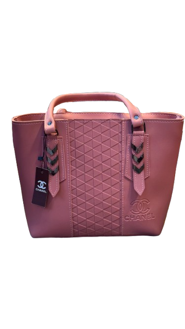 "Tan Chanel Handbag with Quilted Elegance "