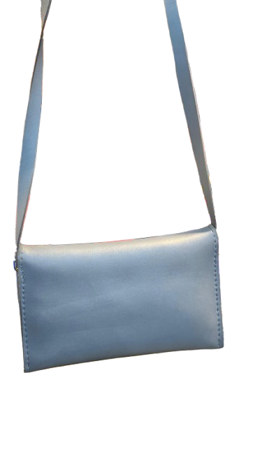 "Gray Crossbody Bag with Elegant Gold Clasp 👜👗"