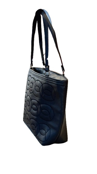 Luxury Black Leather Handbag with Prada Branding – Elegant & Timeless
