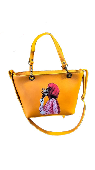 Elegant Printed Handbag – Modest Art Style