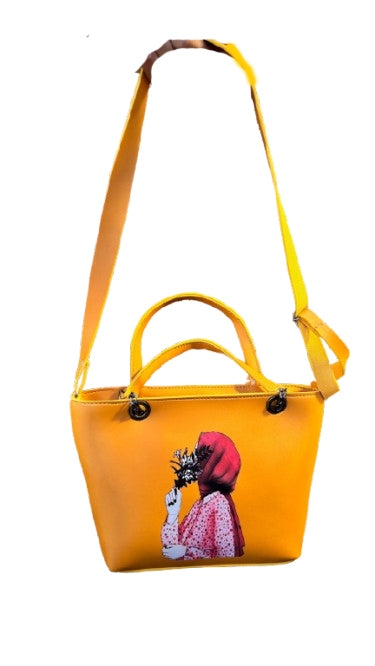 Elegant Printed Handbag – Modest Art Style