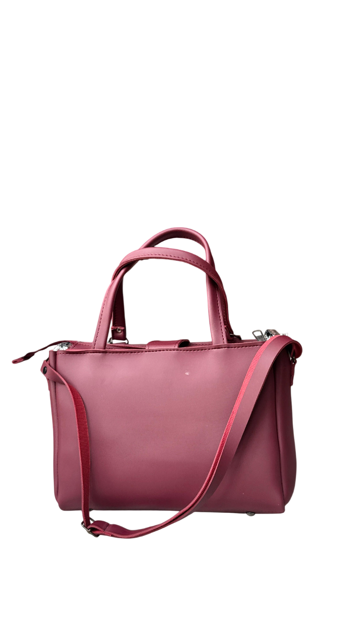 🌸 Elegant Pink Leather Tote Bag
